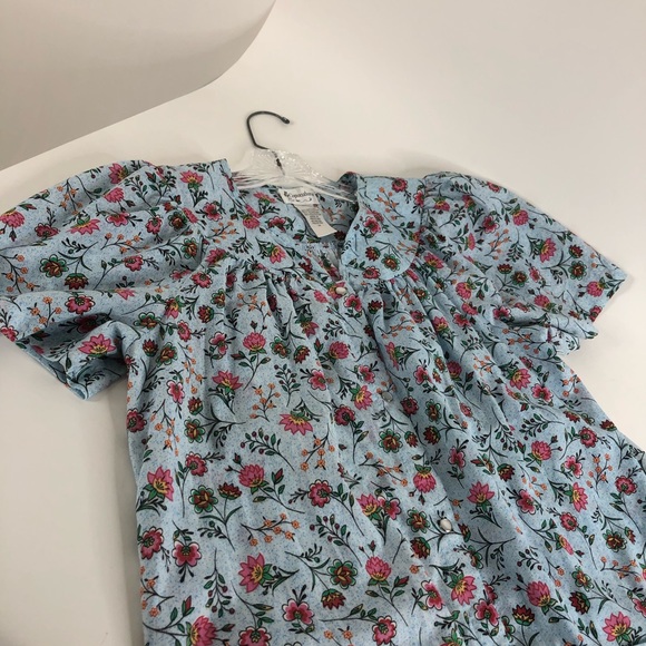 VTG Copacabana Floral Granny Button Up Nightgown with Pockets Women’s Size M - Picture 7 of 7